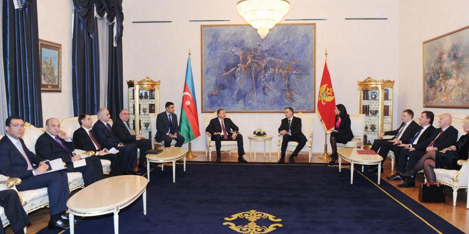 Presidents of Azerbaijan and Montenegro held a meeting in an expanded format