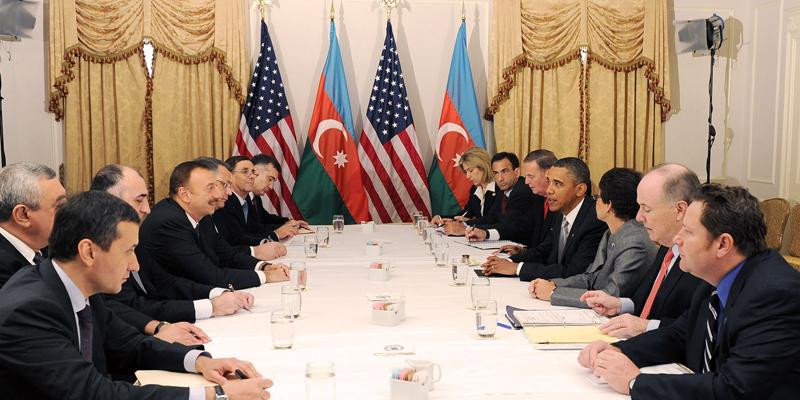 Ilham Aliyev and President of the United States Barack Obama had a meeting