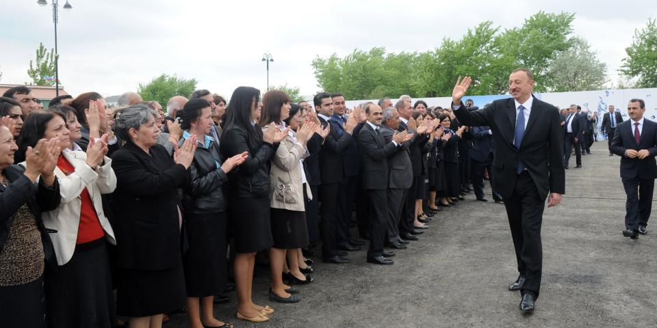 Visit of Ilham Aliyev to Hajigabul