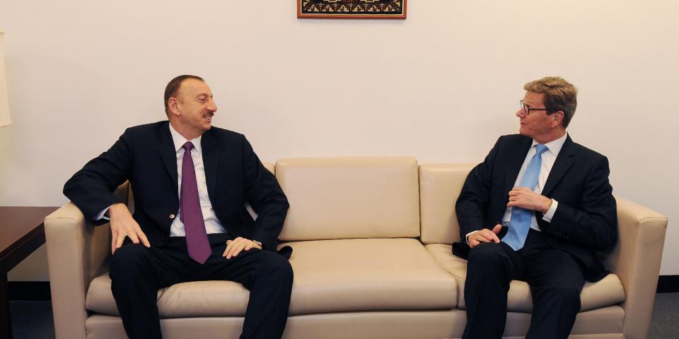 Ilham Aliyev met with Minister Foreign Affairs of Germany Guido Westerwelle