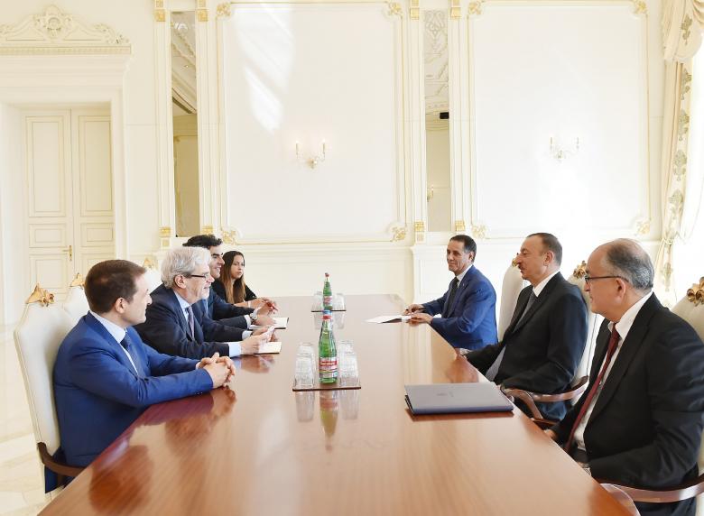 Ilham Aliyev received the Deputy Prime Minister of the Italian Republic