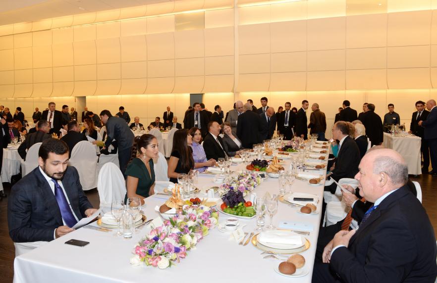 Dinner reception was hosted on behalf of Ilham Aliyev in honor of the participants of the 4th Baku International Humanitarian Forum