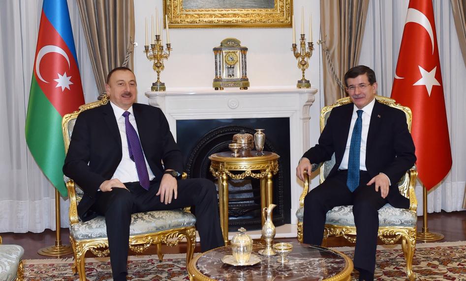 Ilham Aliyev met with Turkish Prime Minister Ahmet Davutoglu