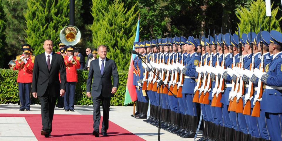 Avropa İttifaqı Şurasının prezidenti Donald Tuskun rəsmi qarşılanma mərasimi