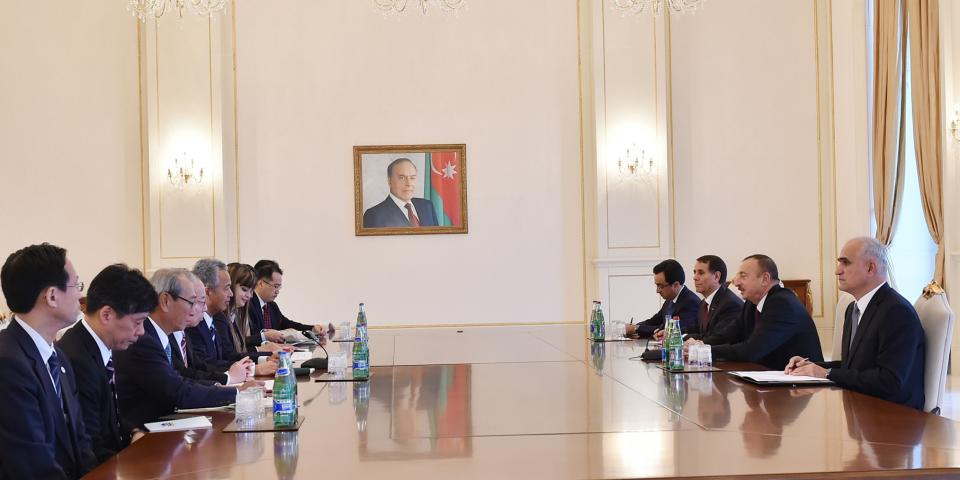 Ilham Aliyev received a delegation led by the Minister of State of Japan