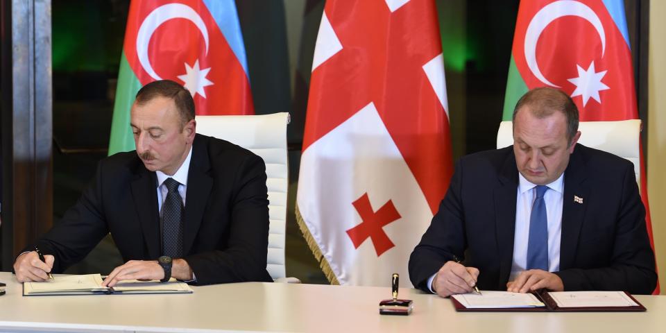 Azərbaycan və Gürcüstan prezidentləri Birgə Bəyannamə imzalayıblar