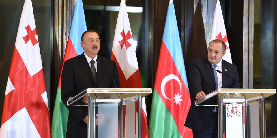 Presidents of Azerbaijan and Georgia made statements for the press