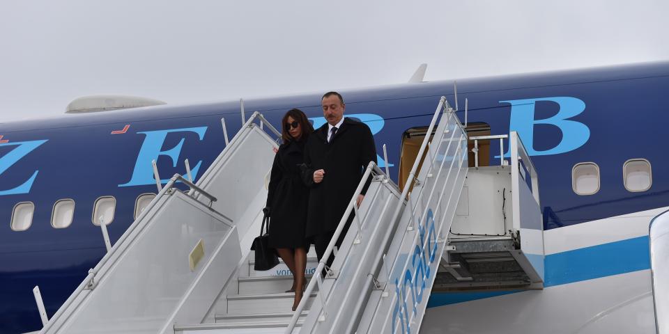 Ilham Aliyev arrived in Switzerland on a working visit