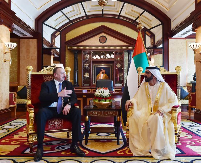 Ilham Aliyev had an expanded meeting with Vice President and Prime Minister of the United Arab Emirates Sheikh Mohammed bin Rashid Al Maktoum