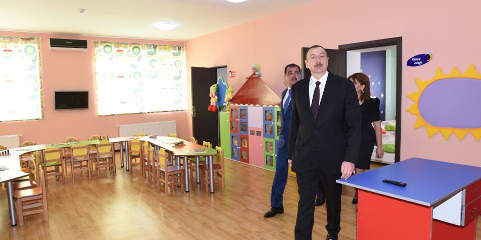 Ilham Aliyev attended the opening of 240-seat orphanage-kindergarten in Ganja after major overhaul