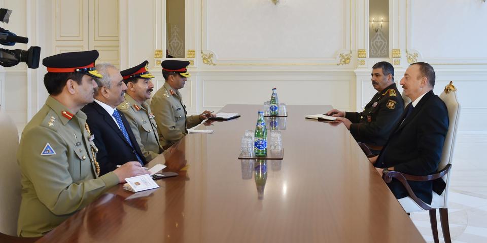 Ilham Aliyev received a delegation led by Chairman of Pakistan`s Joint Chiefs of Staff Committee