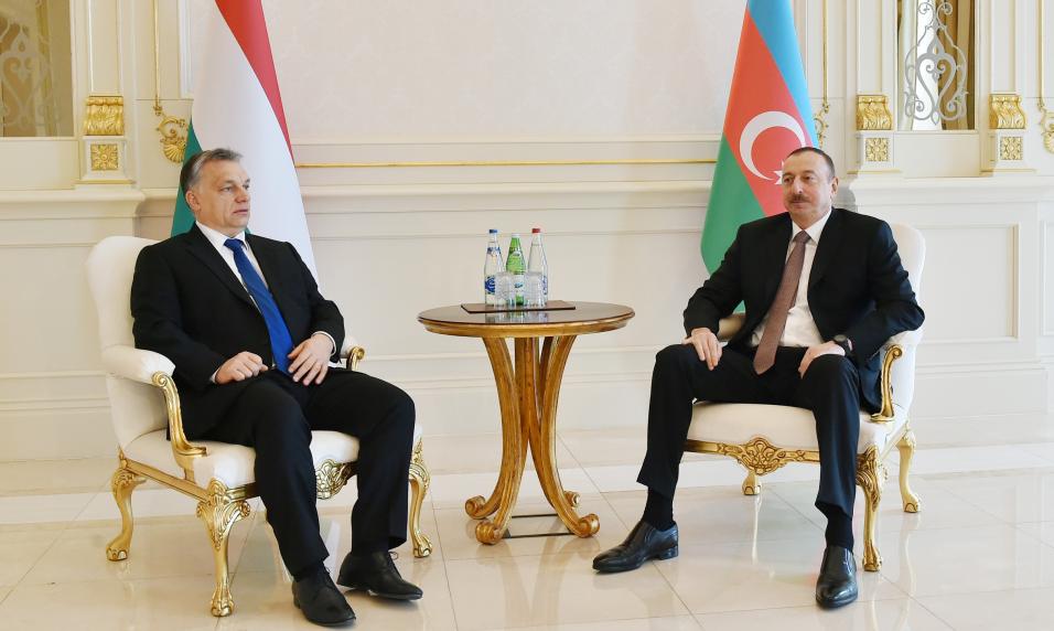 Ilham Aliyev and Hungarian Prime Minister Viktor Orban held a one-on-one meeting