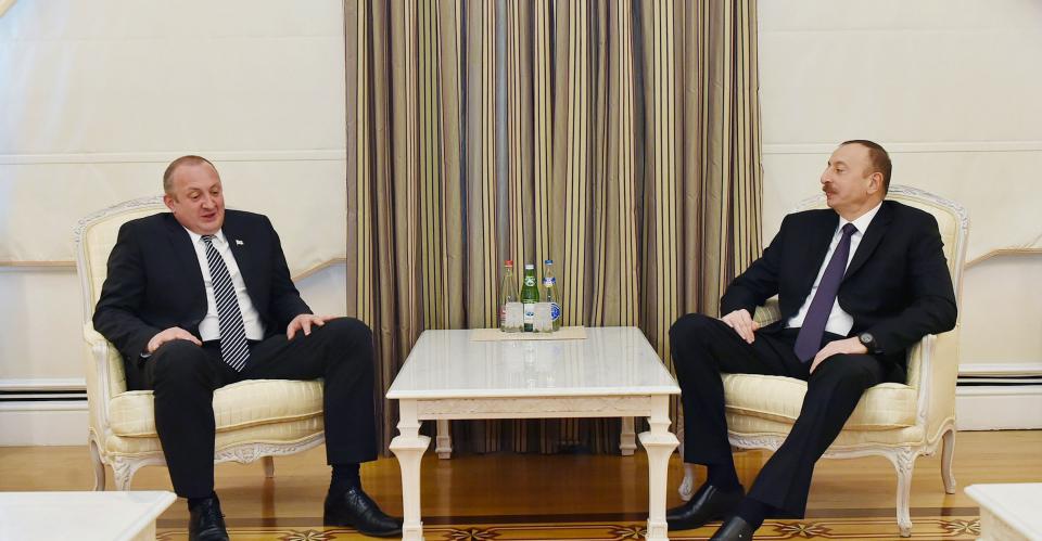 Ilham Aliyev met with Georgian President Giorgi Margvelashvili