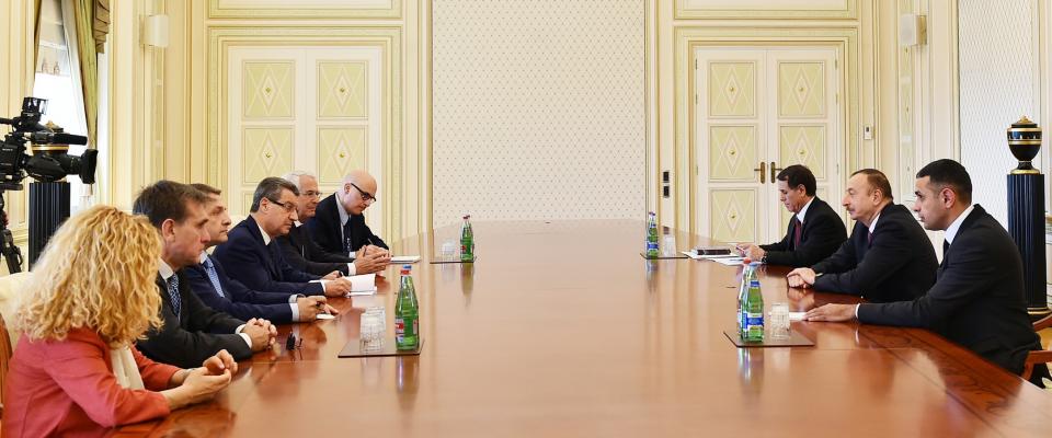 Ilham Aliyev received delegation led by Chairman of European Policies Committee of Italian Senate