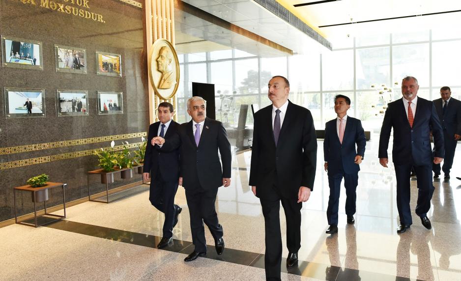 Ilham Aliyev attended opening of new administrative building of State Oil Company