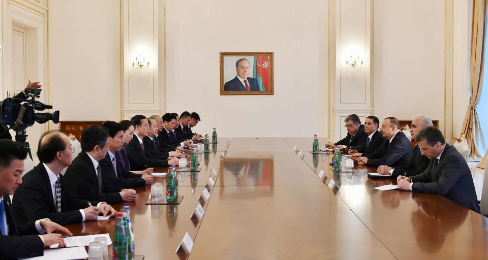 Ilham Aliyev received member of Standing Committee of Central Politburo of Chinese Communist Party