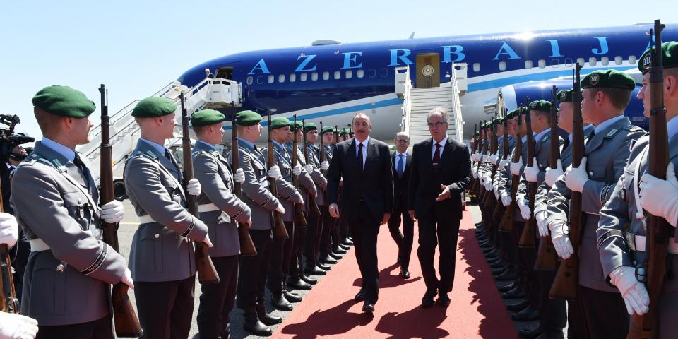 İlham Əliyev Almaniyaya işgüzar səfərə gəlib