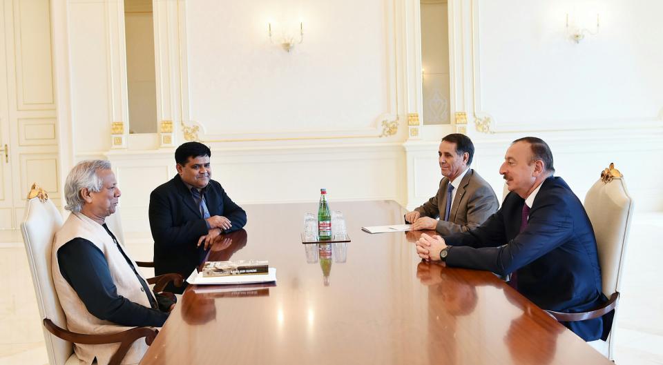 Ilham Aliyev received Nobel Peace Prize winner Muhammad Yunus