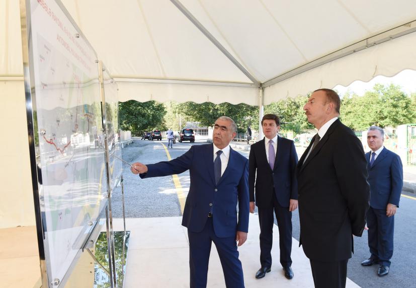 Ilham Aliyev attended opening of Nohurgishlag-Tuntul-Yengije highway