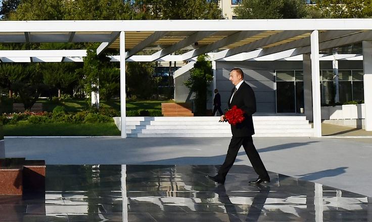 Ilham Aliyev arrived in Mingachevir for a visit