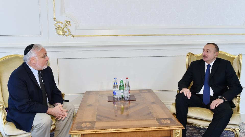 Ilham Aliyev received Associate Dean of Simon Wiesenthal Centre