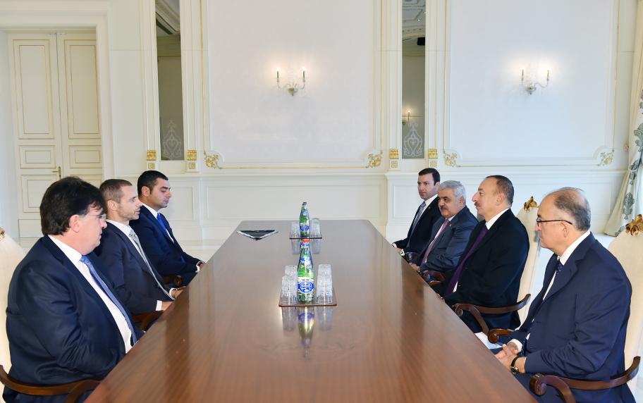 Ilham Aliyev received UEFA President