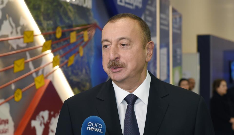 Ильхам Алиев ответил на вопросы телеканалов «Euronews» и «Россия -24»