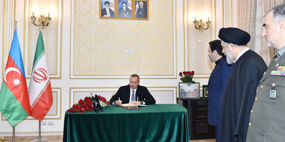 Ilham Aliyev visited Embassy of Islamic Republic of Iran, offered condolences over death of former President Ayatollah Ali Akbar Hashemi Rafsanjani