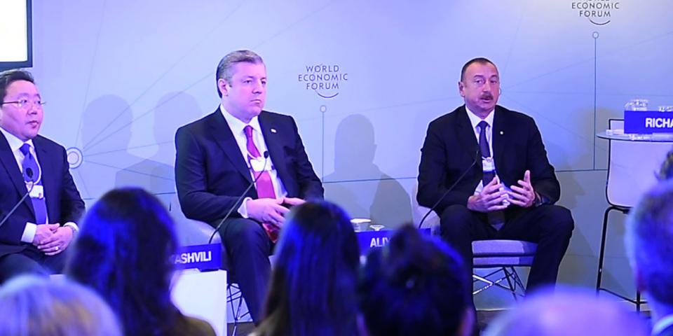 Ilham Aliyev attended interactive session "The Silk Road Effect" in Davos