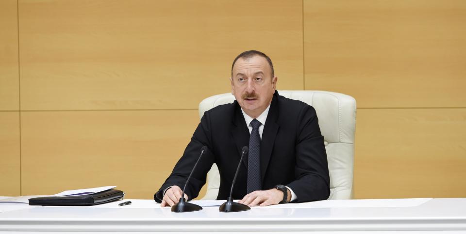 Visit of Ilham Aliyev to Yevlakh