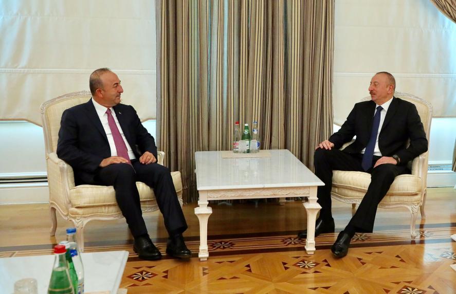 Ilham Aliyev received Turkish Foreign Minister
