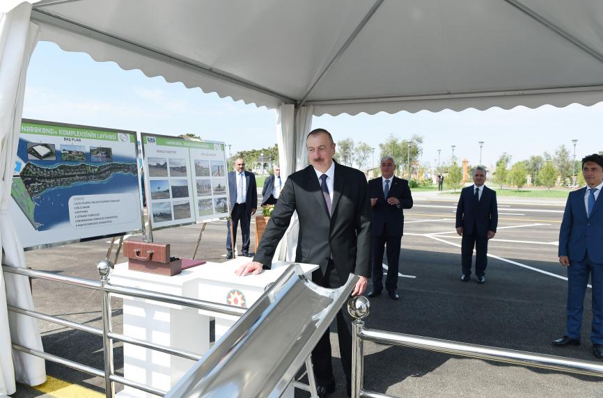 Ilham Aliyev laid foundation of fish hatcheries in Pirallahi district