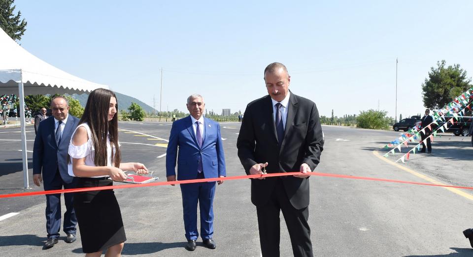 Ilham Aliyev inaugurated section of Gakh-Gorakhan-Zagatala highway