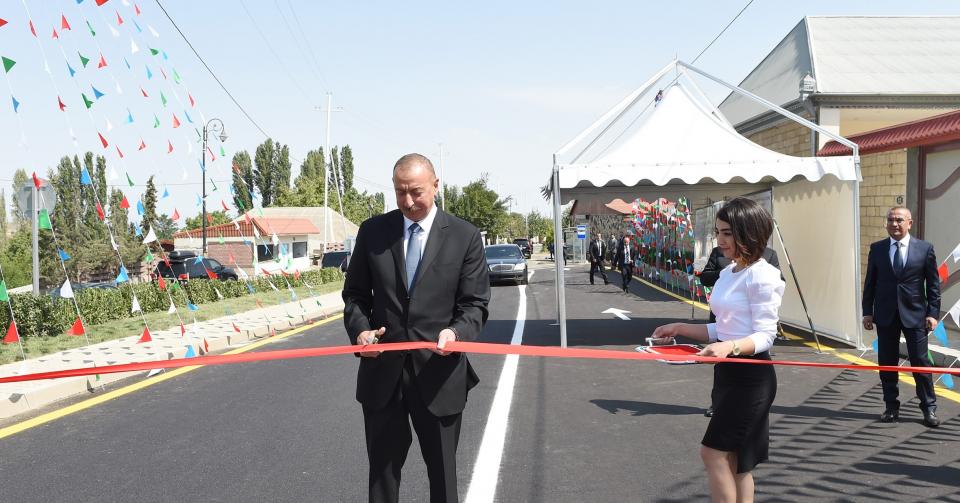 Ilham Aliyev attended opening of Shamkir-Yeni Goycha-Dagh Jayir highway