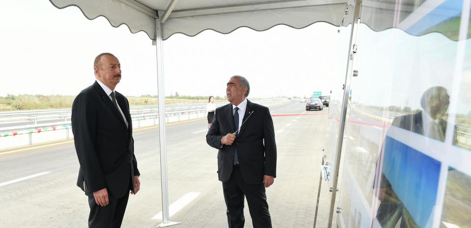 Ilham Aliyev opened Lankaran-Masalli section of Alat-Astara-Iran state border highway