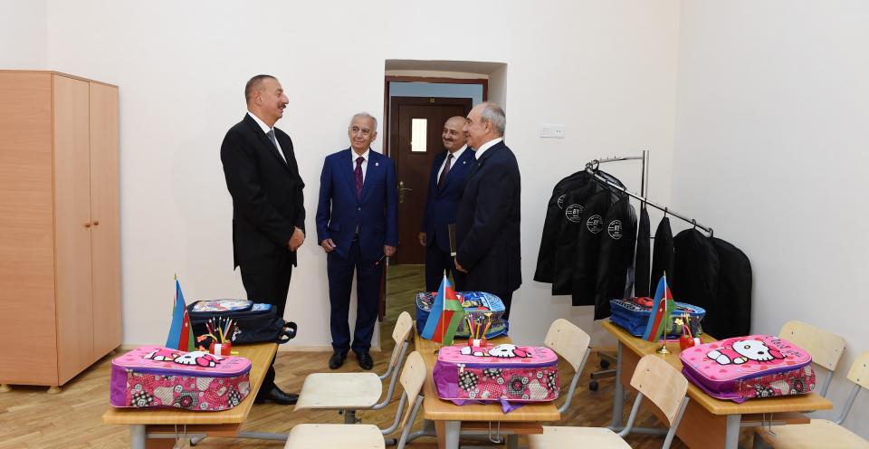 Ilham Aliyev viewed special school No268 after major overhaul