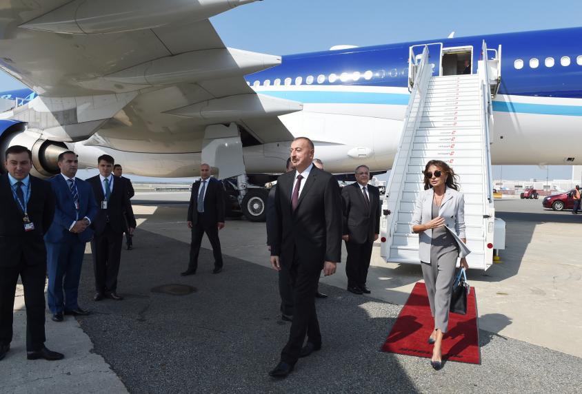 Ilham Aliyev arrived in the United States for visit