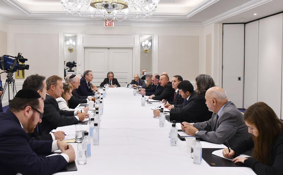 Ilham Aliyev met with representatives of American Jewish organizations in New York