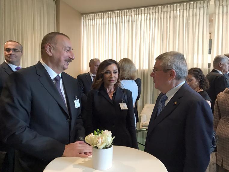 Photos taken during the visit of Ilham Aliyev and first lady Mehriban Aliyeva to the United States of America