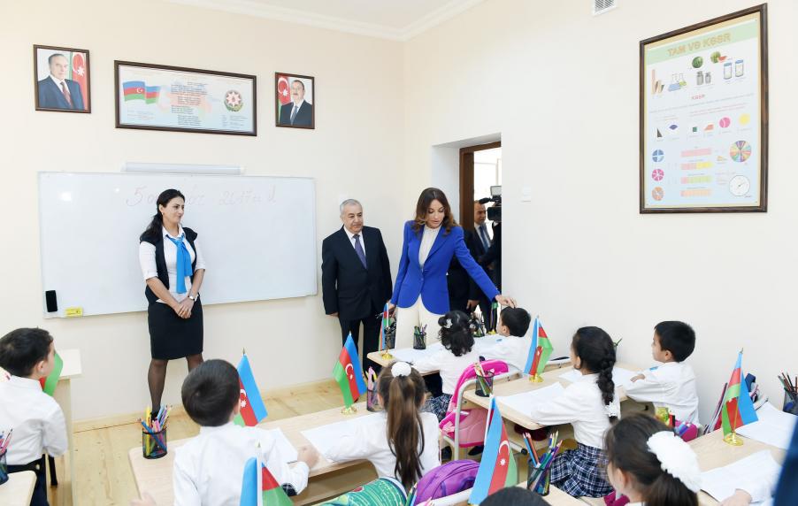 First Vice-President viewed new building of Gubadli district Khanlig village secondary school in Ramana