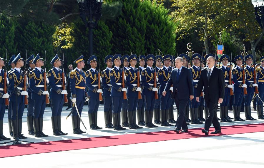 Official welcome ceremony was held for Turkish President Recep Tayyip Erdogan