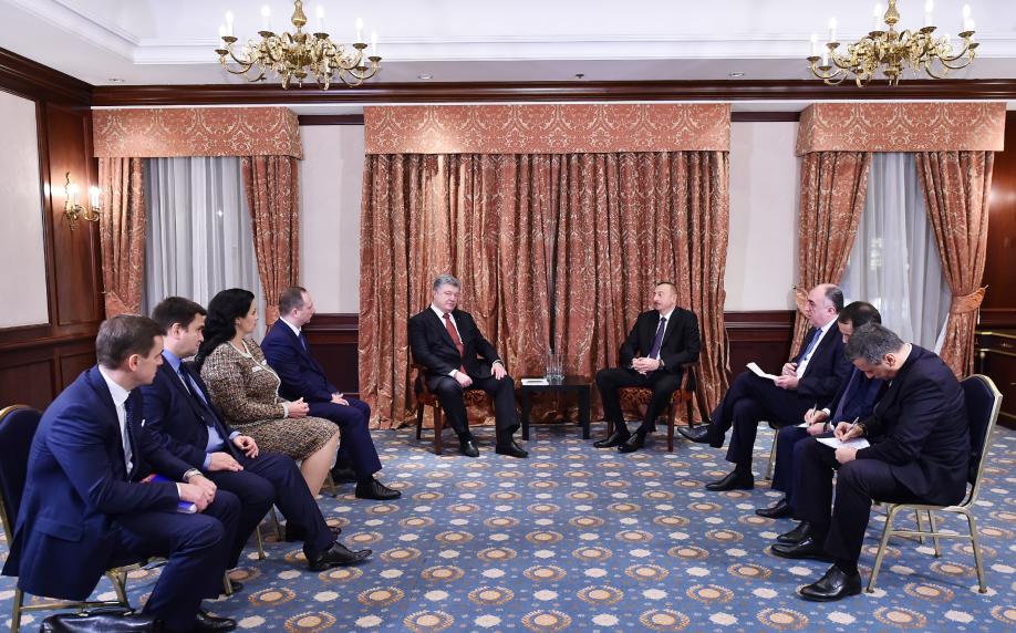 Ilham Aliyev met with Ukrainian President Petro Poroshenko in Brussels