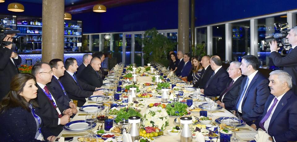 Ilham Aliyev and Prime Minister Boyko Borisov dined together