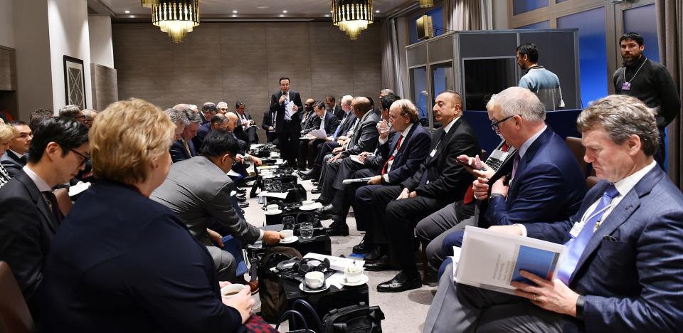 Ilham Aliyev has attended a session of oil and gas industry leaders as part of the World Economic Forum in Davos