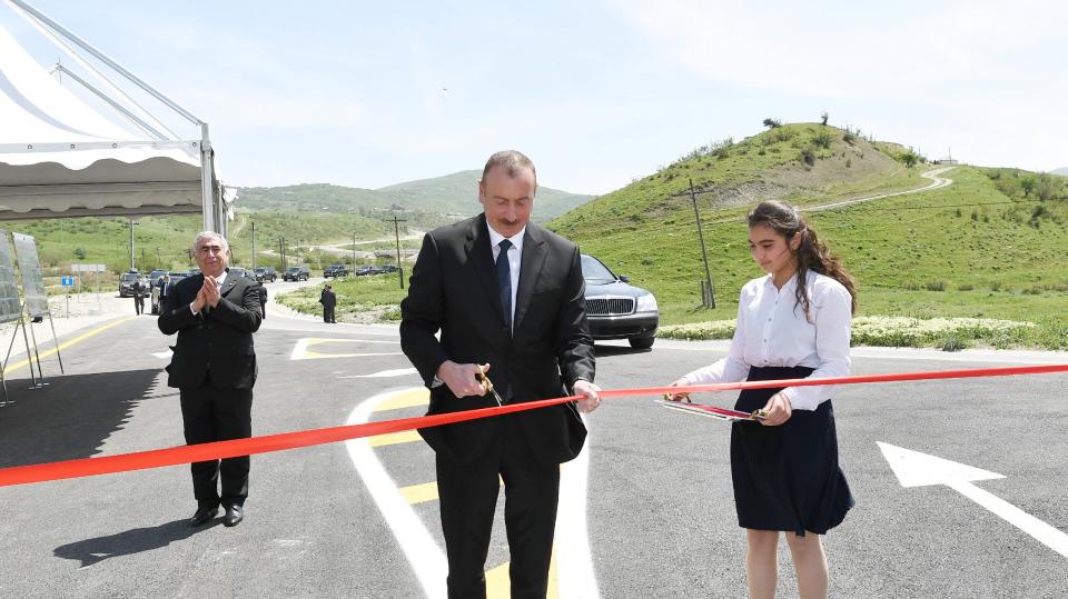 Ilham Aliyev inaugurated the road linking Gilazi-Khizi highway with Findighan village