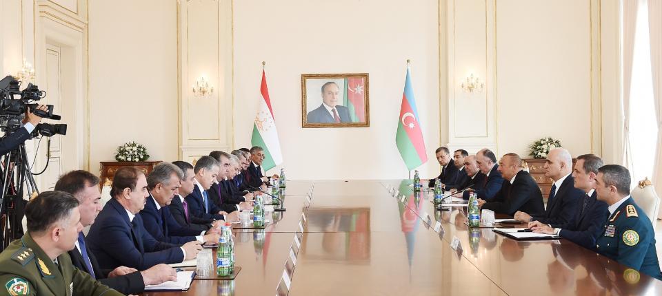 Azerbaijani, Tajik presidents held expanded meeting