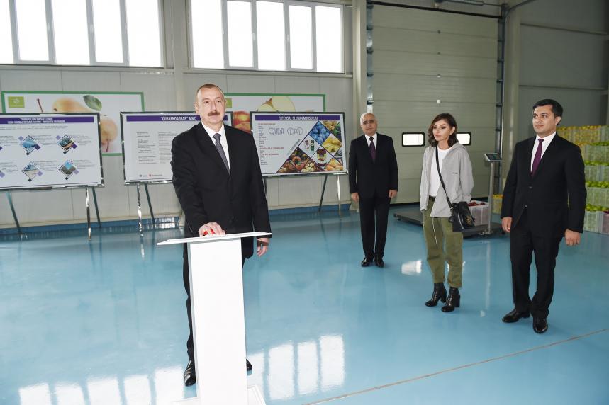 Visit of Ilham Aliyev to the regions of  Khizi and Guba