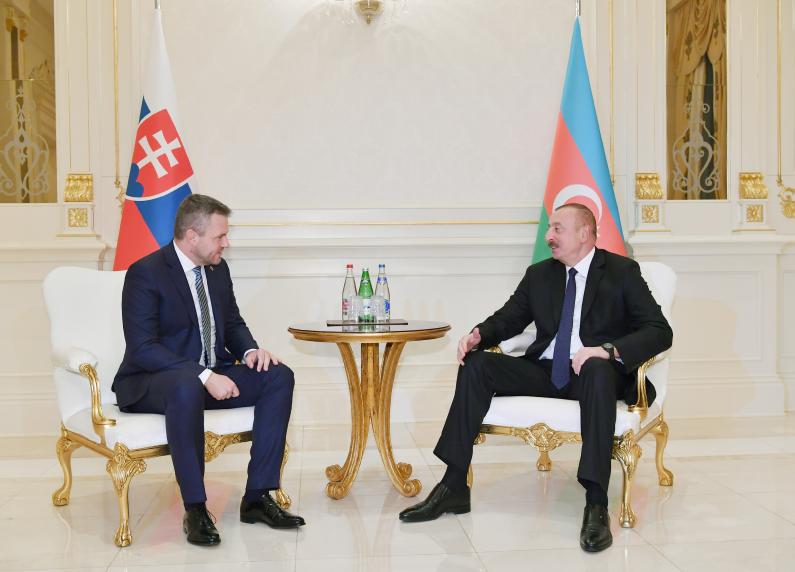 Ilham Aliyev, Slovak Prime Minister Peter Pellegrini held one-on-one meeting