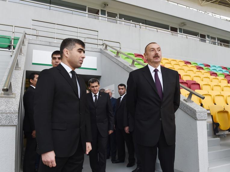 Ilham Aliyev viewed Ashgabat Olympic Complex