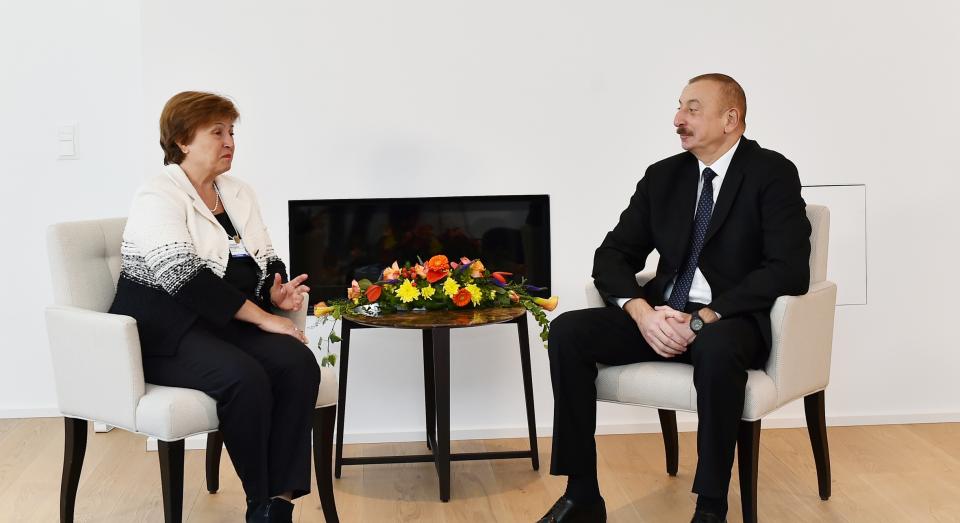 Ilham Aliyev met with Chief Executive Officer for World Bank in Davos